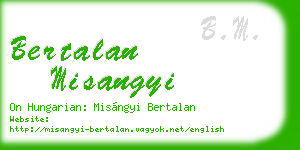 bertalan misangyi business card
